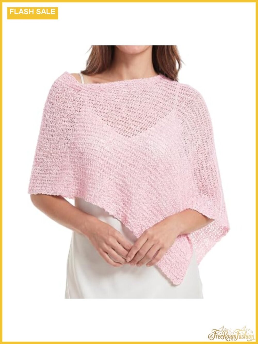 Sheer Poncho for Women Lightweight Cotton Acrylic Wrap Shrug Summer